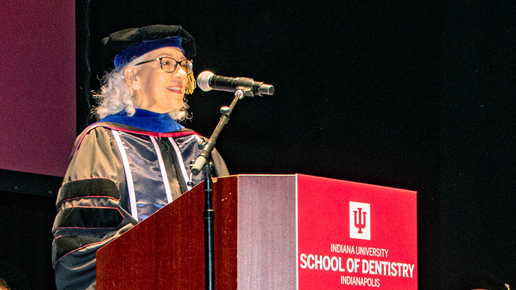 Dr. Murdoch-Kinch addressing the crowd