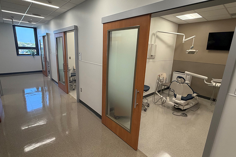 delta dental clinic hallway
